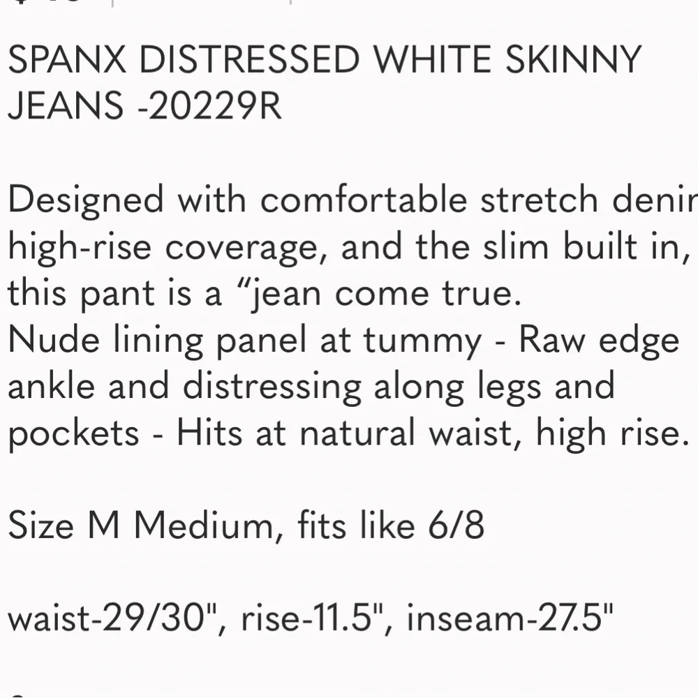 Spanx distressed white skinny jeans - Picture 12 of 12